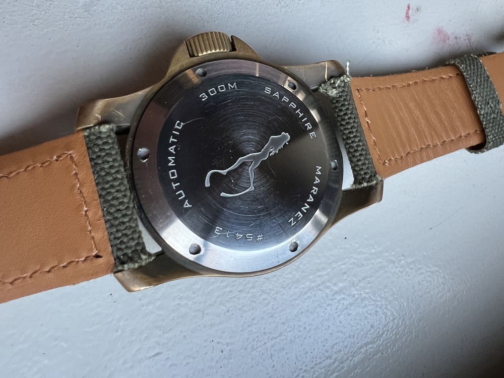 Zegarek 45 mm, Crudo Carattere Bronze Nave