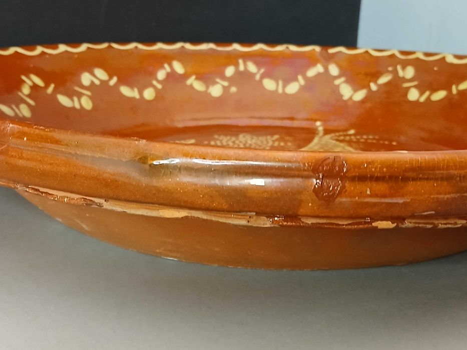 prato de barro tradicional português pintado a mâo