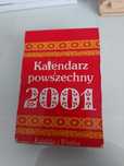 Oryginalna kartka z kalendarza 2001 rok