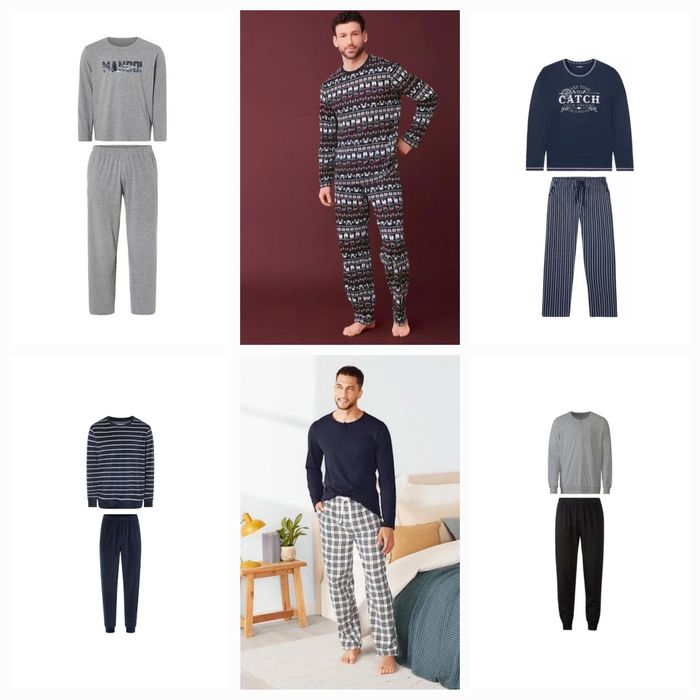 Флісові та котонові чоловічі піжами Livergy розміра від S до 2XL