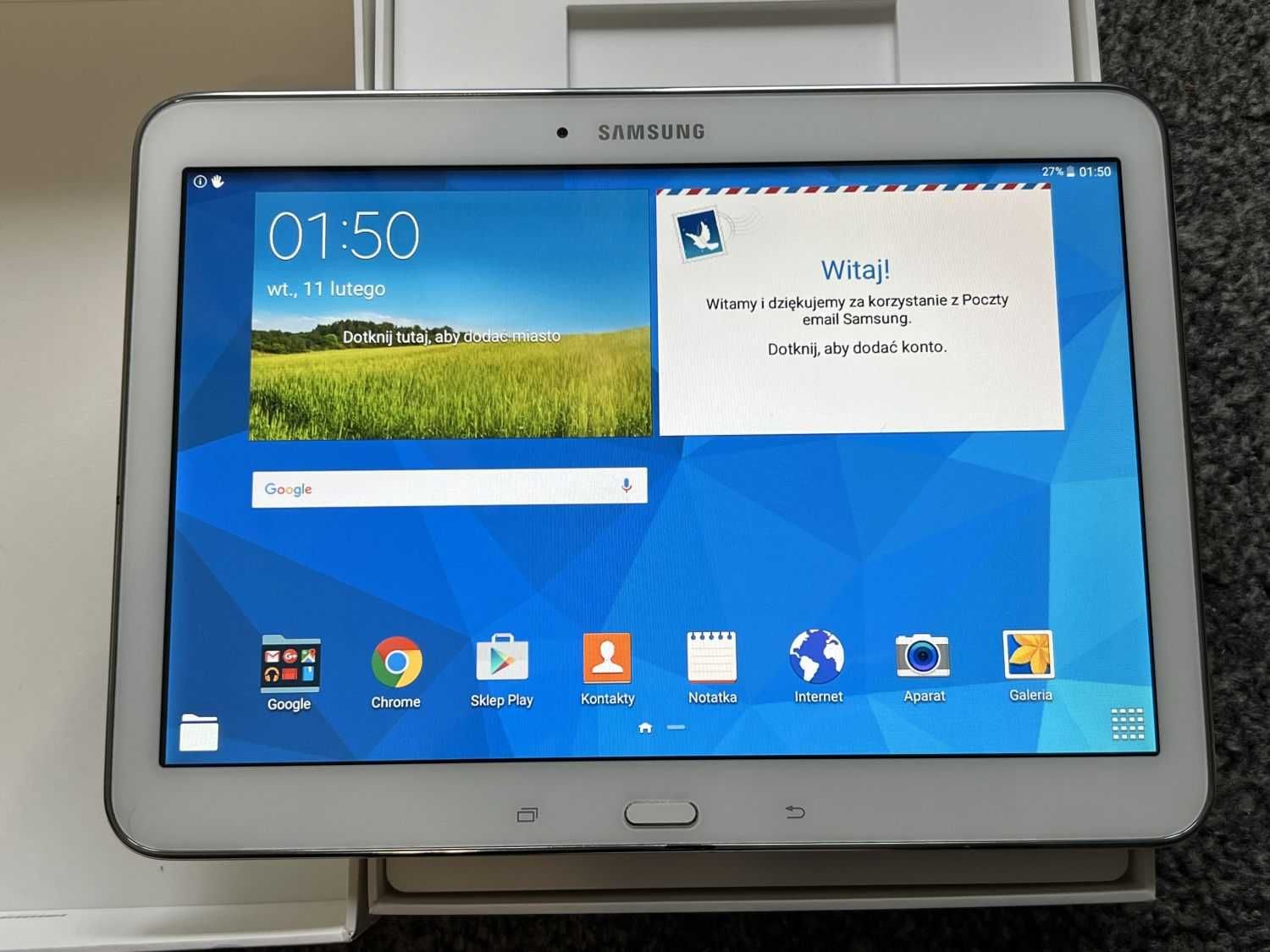 Tablet Samsung Tab 4 16GB WIFI 10.1" Android White Biały Gwarancja FV