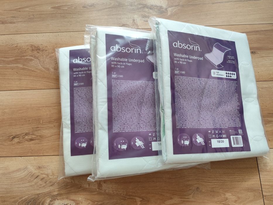 Podkłady chłonne wielokrotnego użytku 3 sztuki