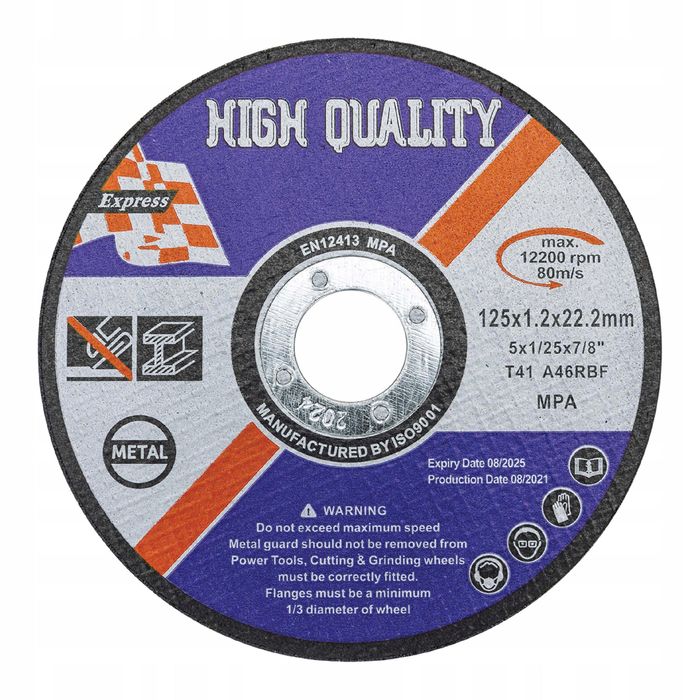 Tarcza Do Cięcia Metalu 125X1,2X22,2 Mm