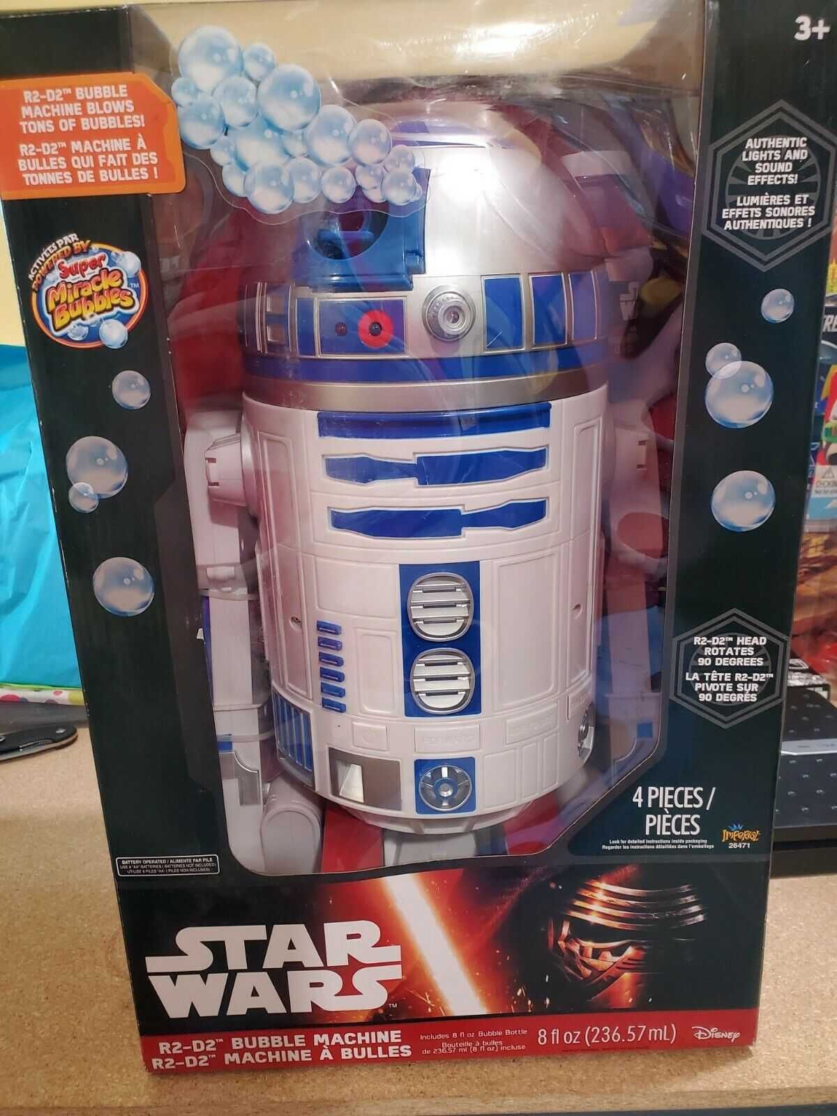 Фирменная игрушка робот Star Wars R2-D2 . Генератор мыльных пузырей