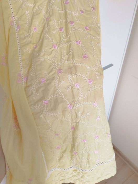 Tunika indyjska kameez haft kwiaty Bollywood orient hippie boho unikat