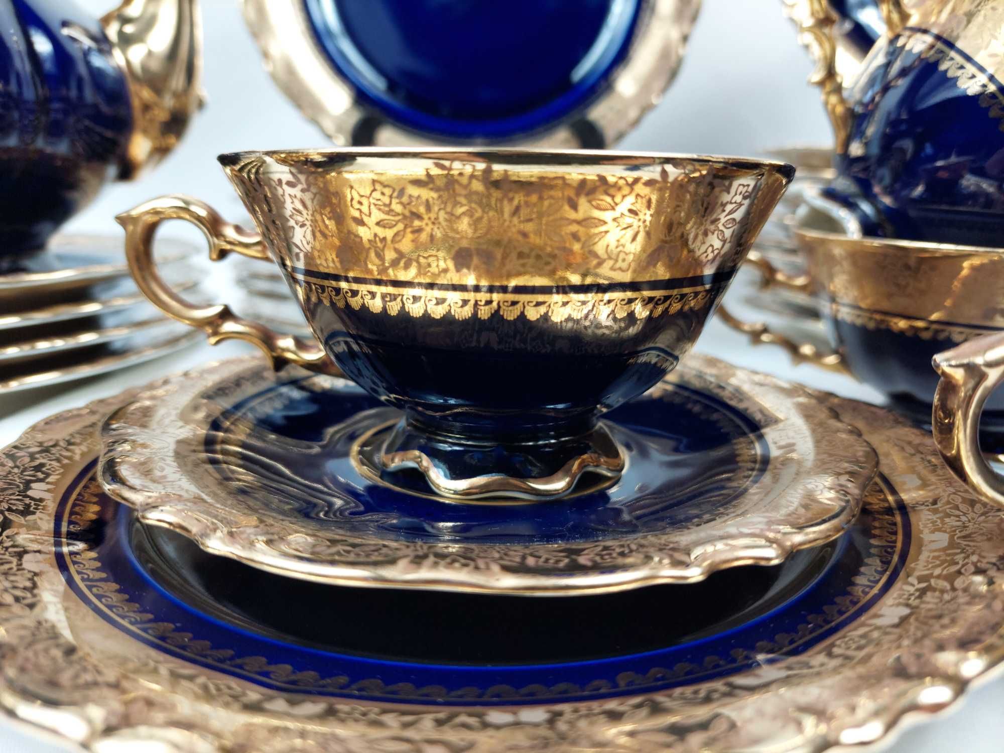 Serviço de Chá Alemão Bavaria - Jogo de Chá em Porcelana Vidrada