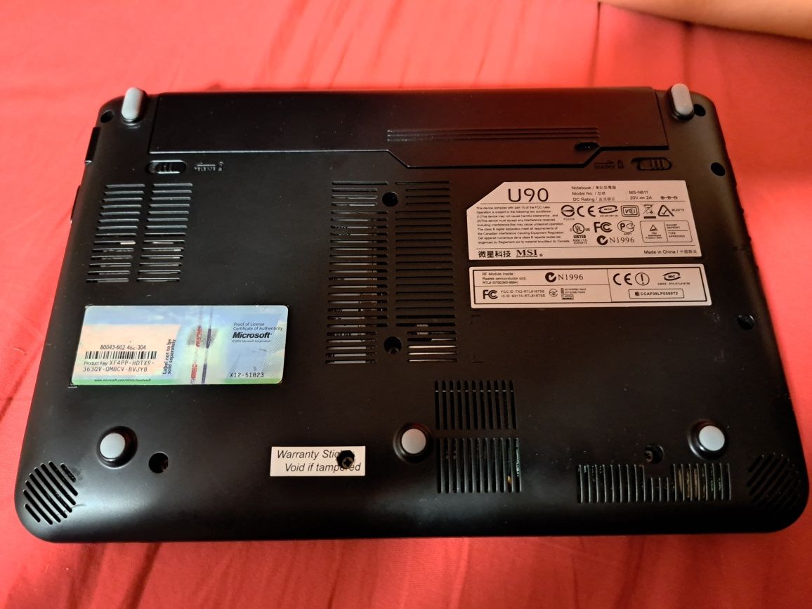 Notebook MSI u90 stan idealny Wrocław