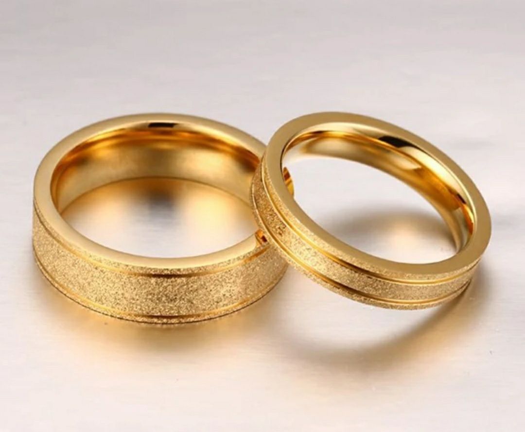 Aliança namoro - compromisso - casamento em ouro laminado 18K