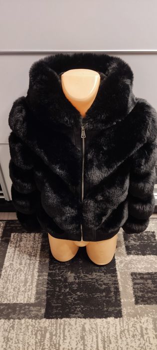 Futro damskie czarne Mochy