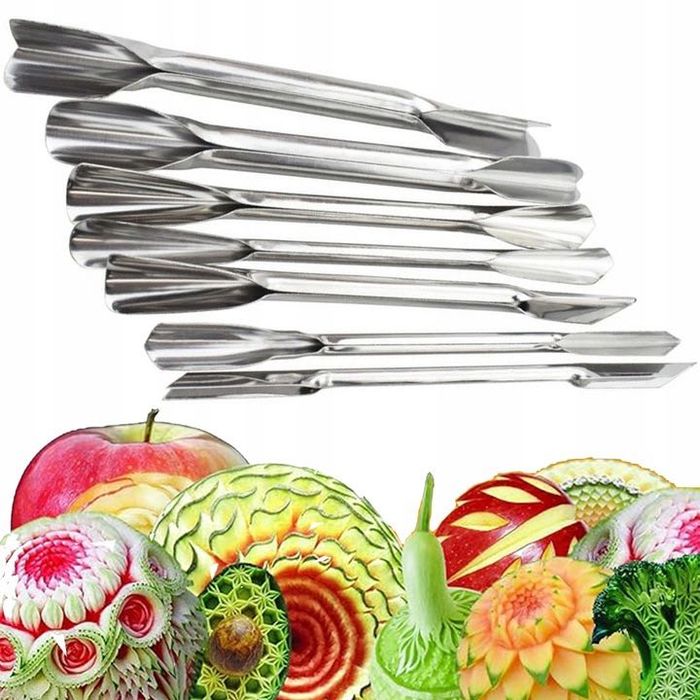 Zestaw dłutek wykrawacze do owoców warzyw 7szt 14 ostrzy carving #47