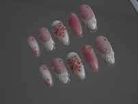 Tipsy press on nails rozmiar m własnoręcznie malowane