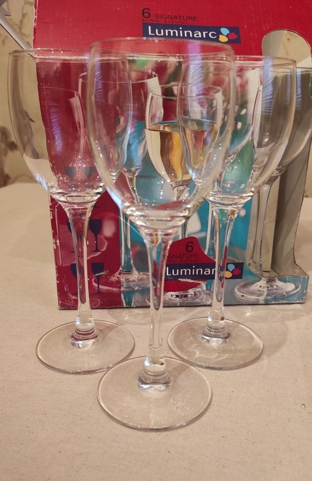 Новые бокалы для вина Люминарк