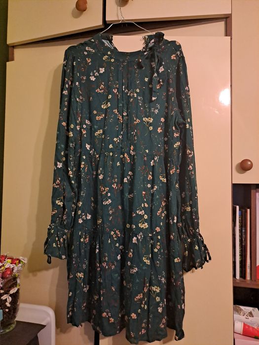 Sukienka oversize butelkowa zieleń