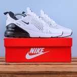 (1948) Чоловічі Кросівки Nike Air Max 270 білі з чорною пяткою (41-45)