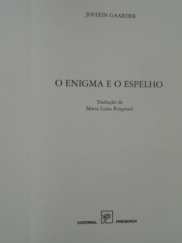 O Enigma e o Espelho de Jostein Gaarder