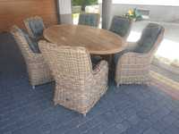 Grand Garden niepowtarzalne meble ogrodowe stół + 6 krzeseł