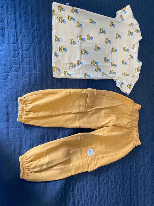 Komplet spodnie gry popinjay 128/134 i bluzka