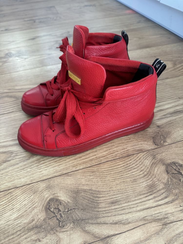Eva Minge Boadilla czerwone skorzane sneakersy 38