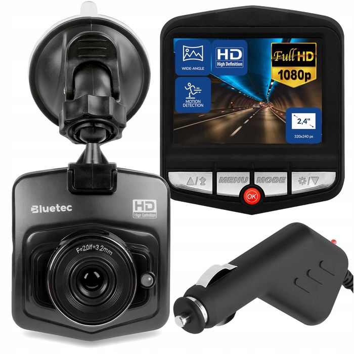 POLSKIE Menu ZESTAW Wideorejstrator jazdy kamera samochodowa do auta