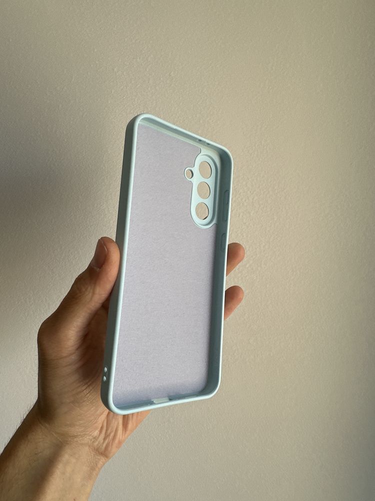 Etui silicon jasno niebieski + SZKŁO do Samsung Galacy A36 5G