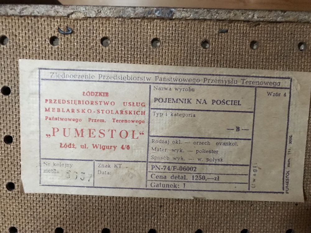 Pojemnik na pościel bieliźniarka PRL