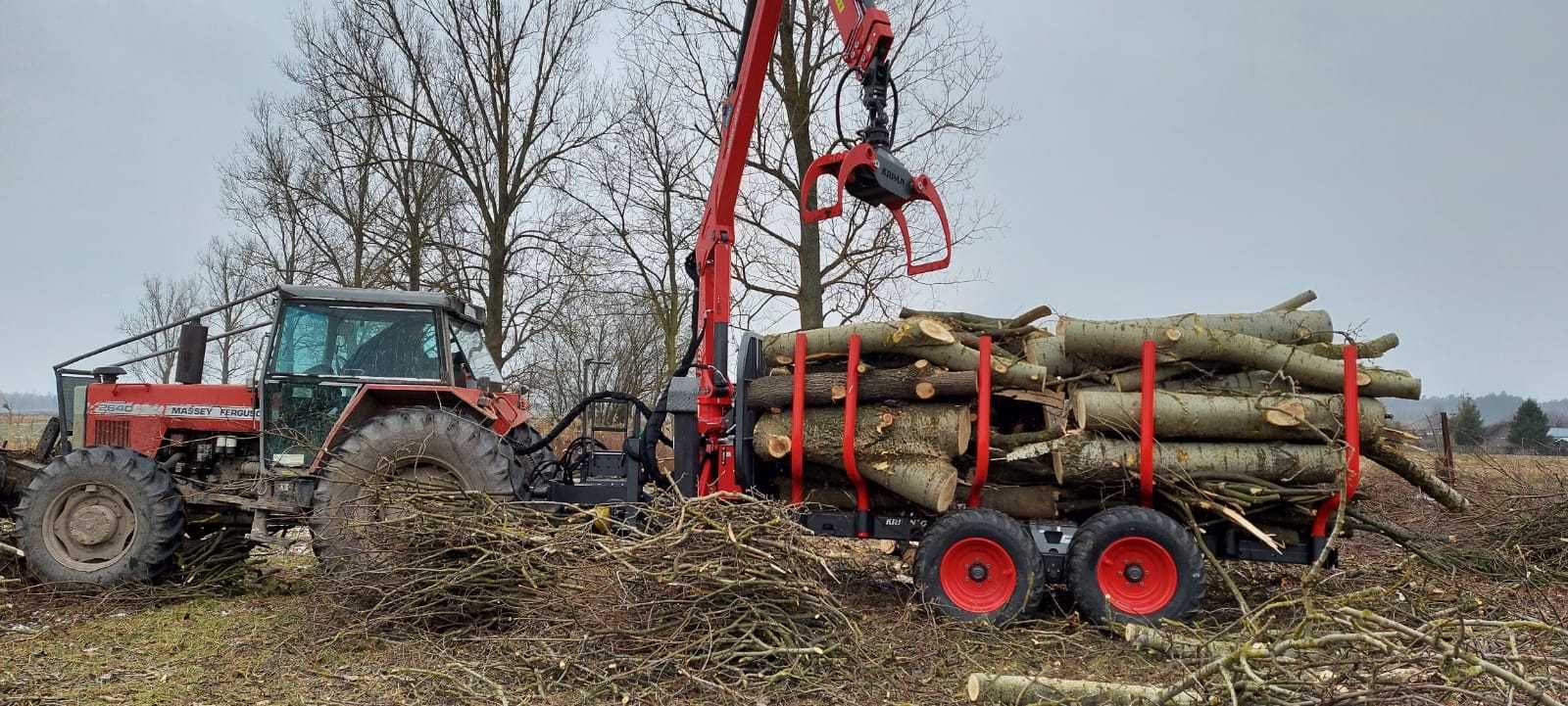 Przyczepa leśna Krpan GP 13 z żurawiem GD 8,6