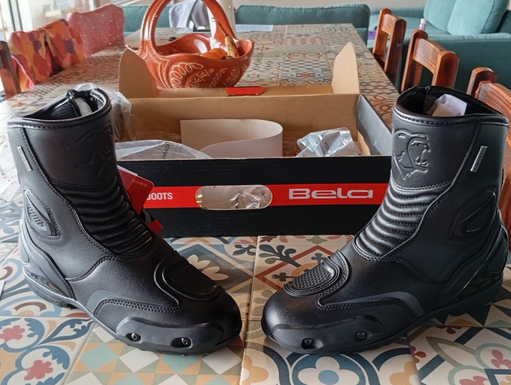 Botas motard pele