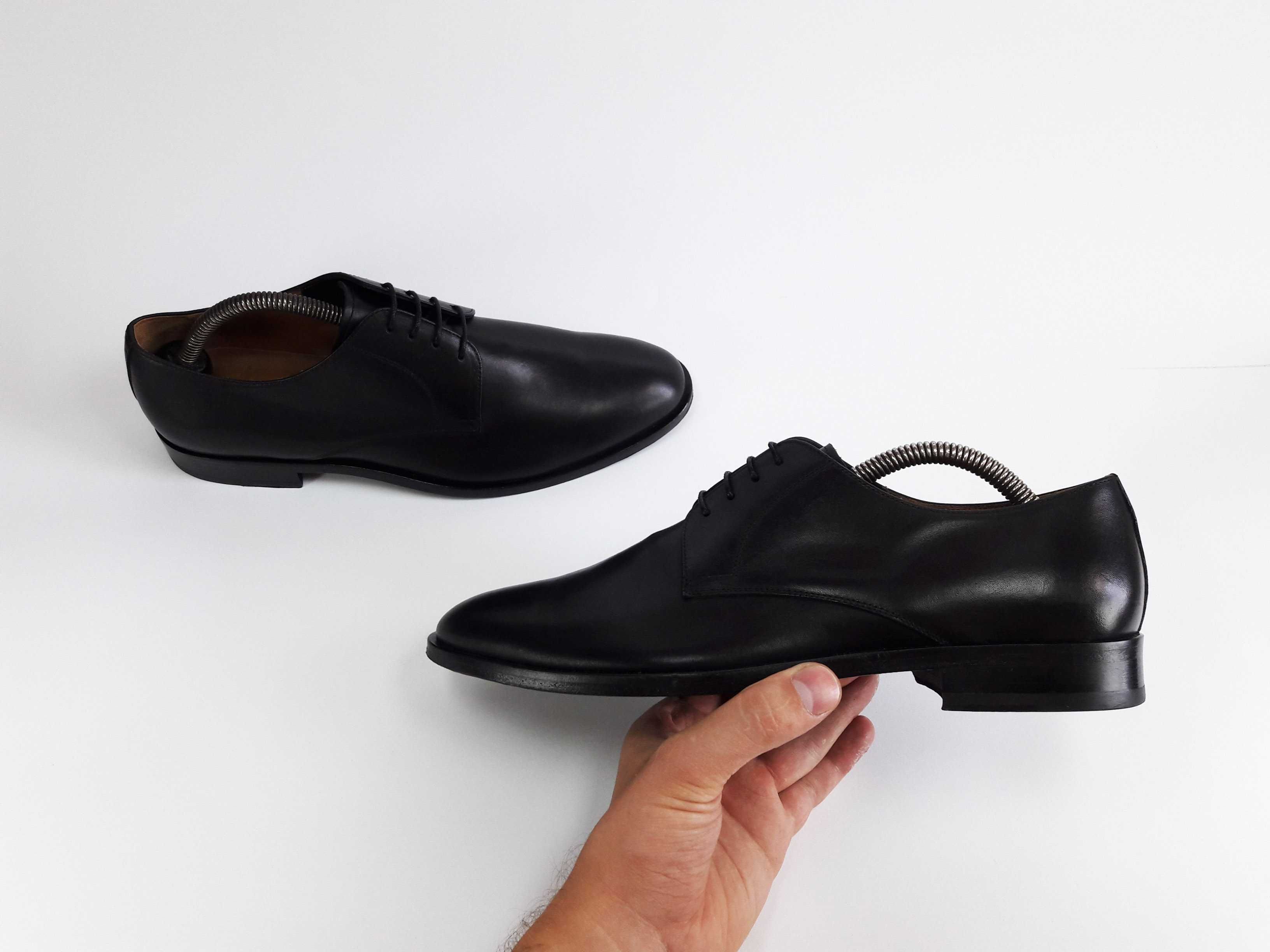 D.H.POLLAK Made in Italy чорні туфлі черные туфли 41 42 26.5-27 см