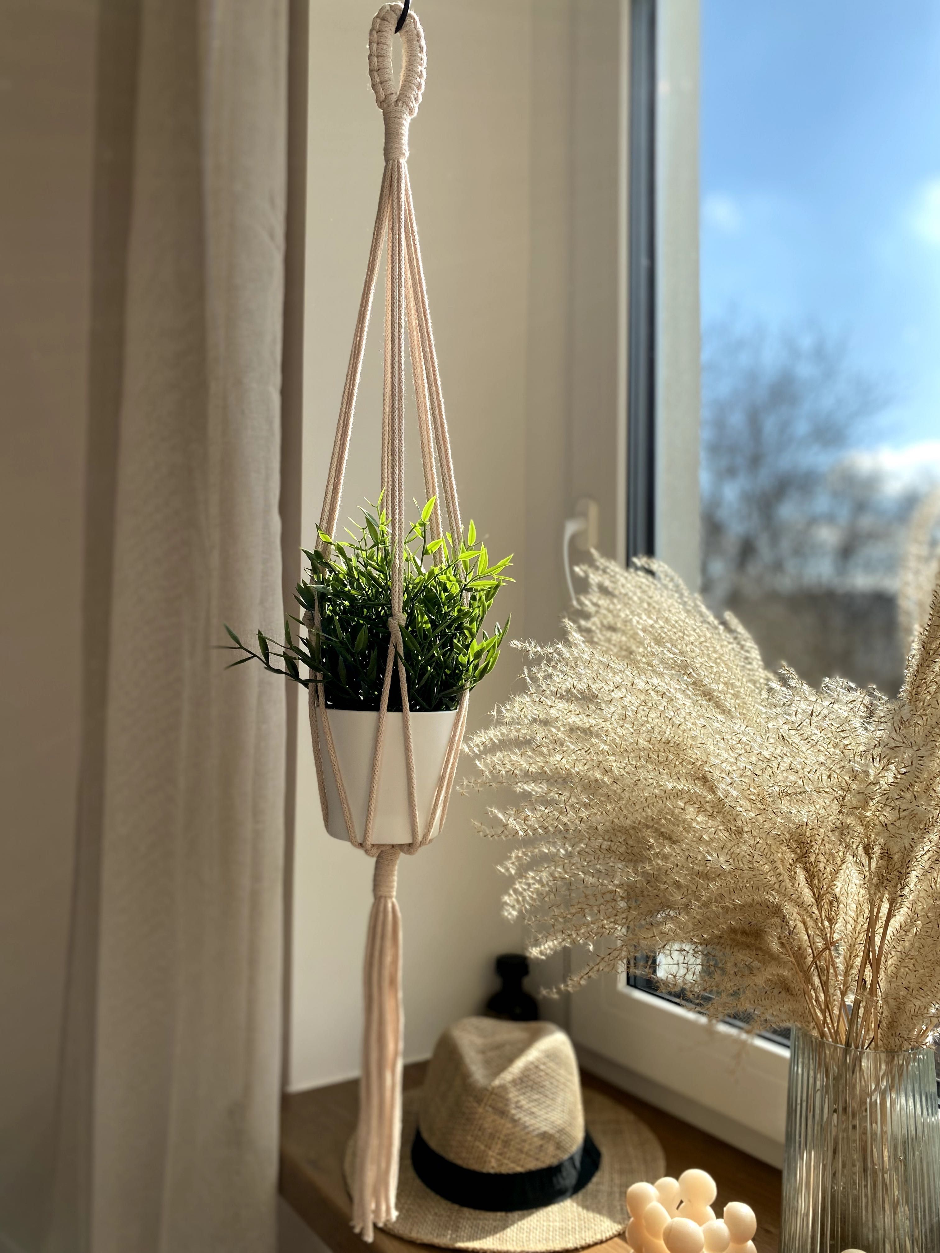 Kwietnik makrama wiszący, prezent, boho kwietnik, dowolne kolory
