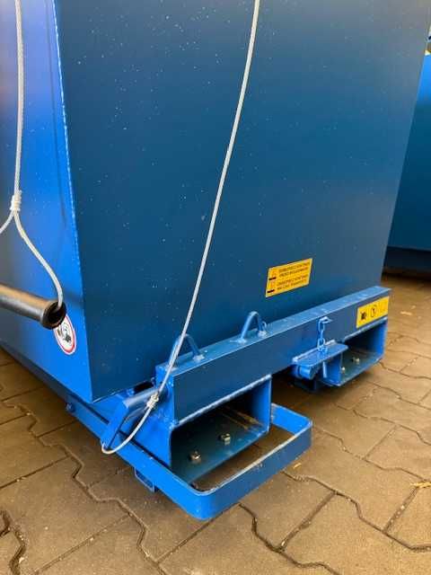 Kontener samowyładowczy 1100L / Pojemnik metalowy do wózka widłowego