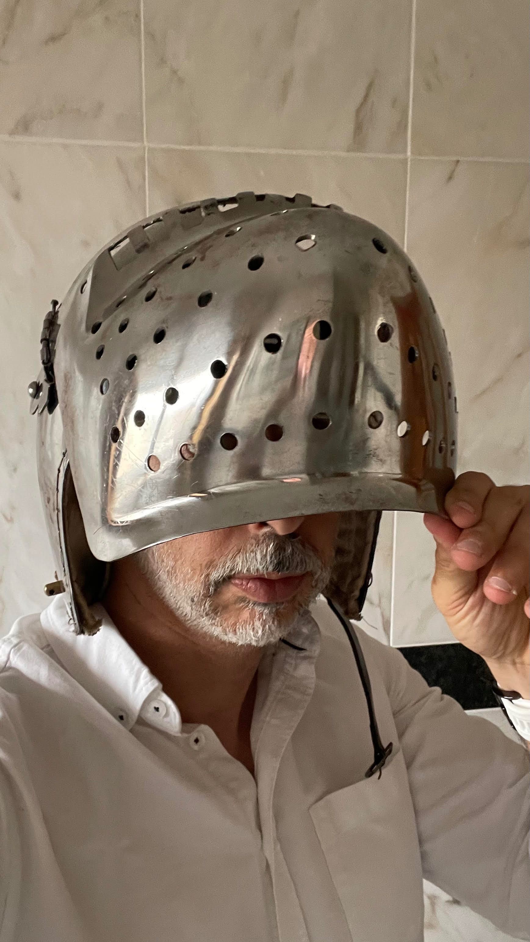 Capacete (Elmo) Medieval de Combate – HEMA, Esgrima Histórica, LARP