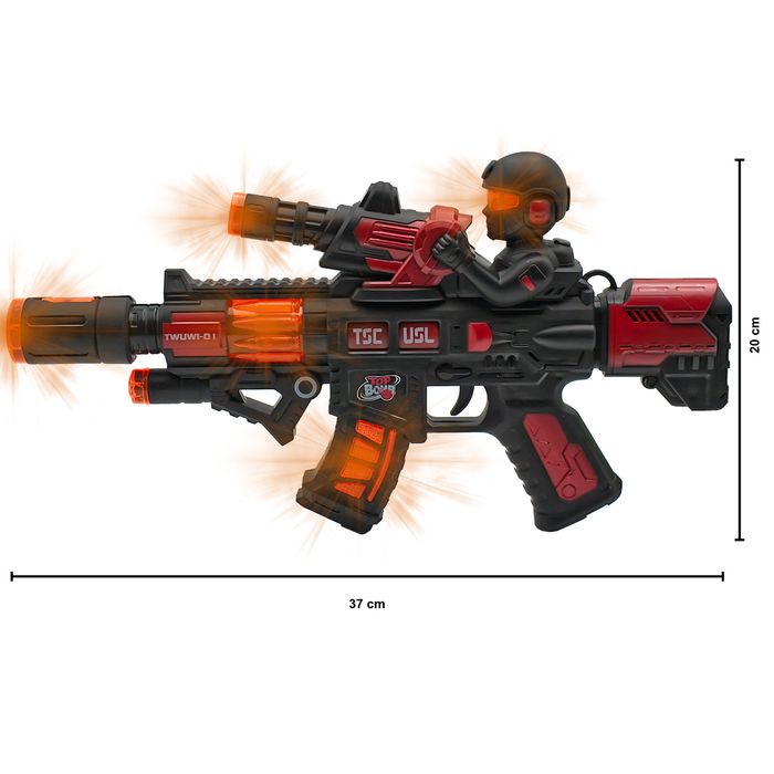 Pistolet karabin zabawka para wodna światło dźwięk mega efekty