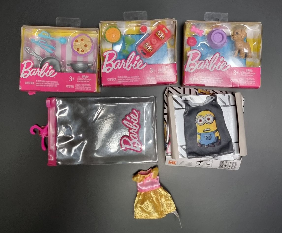 3 zestawy  akcesoriów Barbie  Mattel+ Gratisy