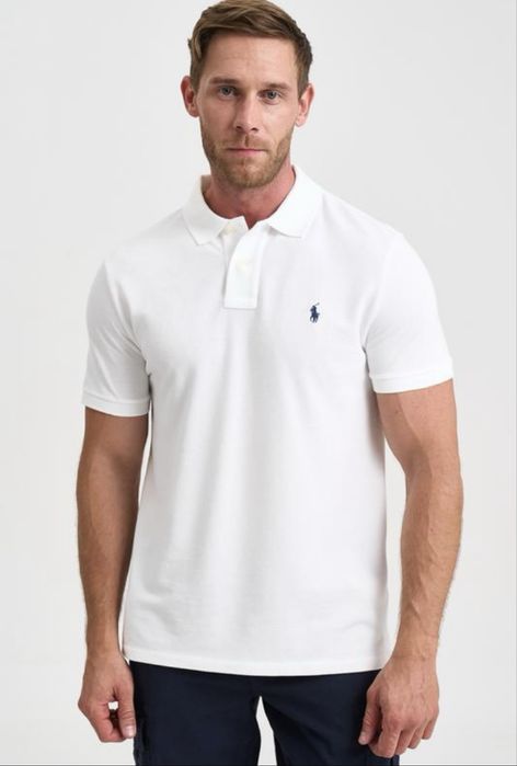 Polo Ralph Lauren біле чоловіче поло, футболка поло, поло