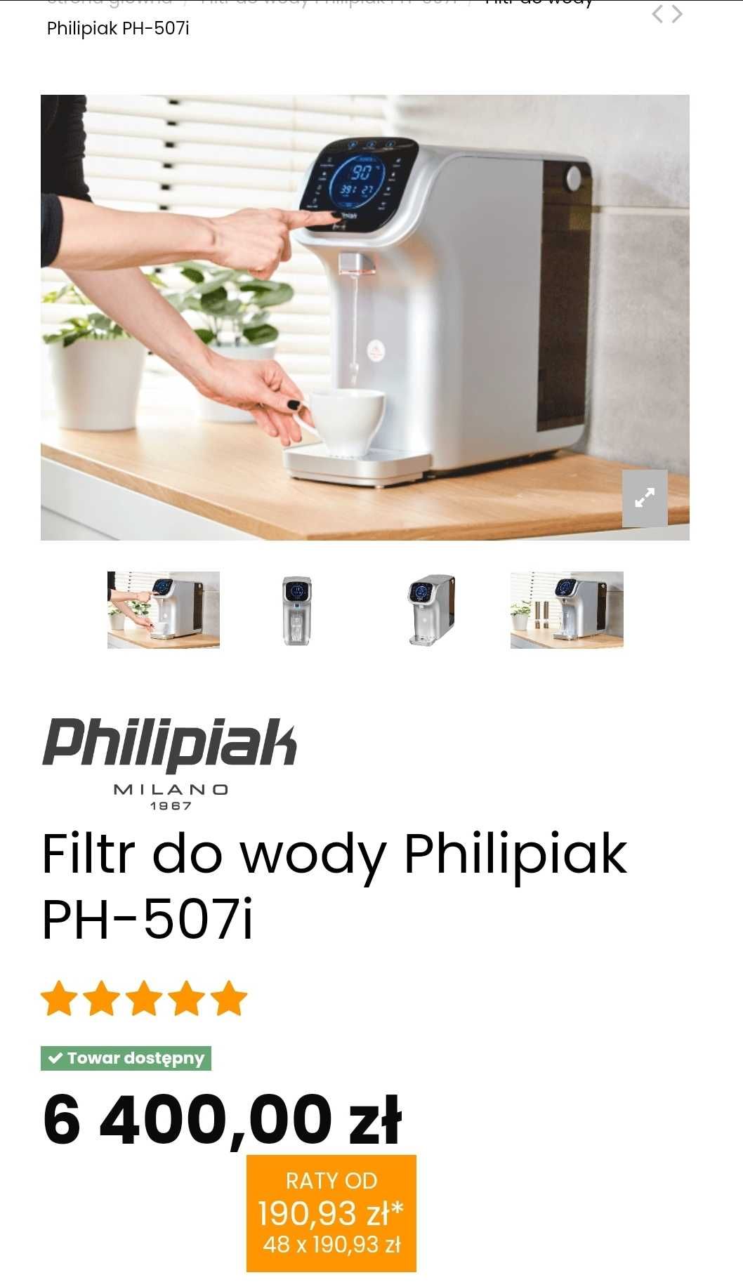 Sprzedam Filtr do wody Philipiak PH-507i - stan idealny!