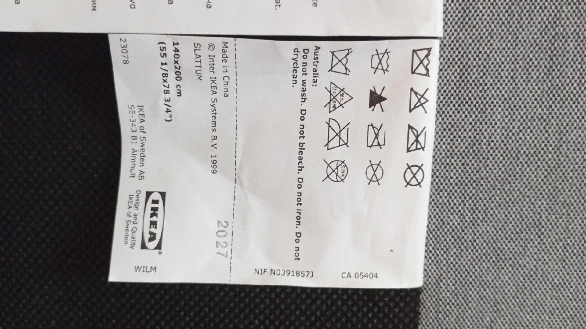 Cama IKEA SLATTUM Cinza Claro