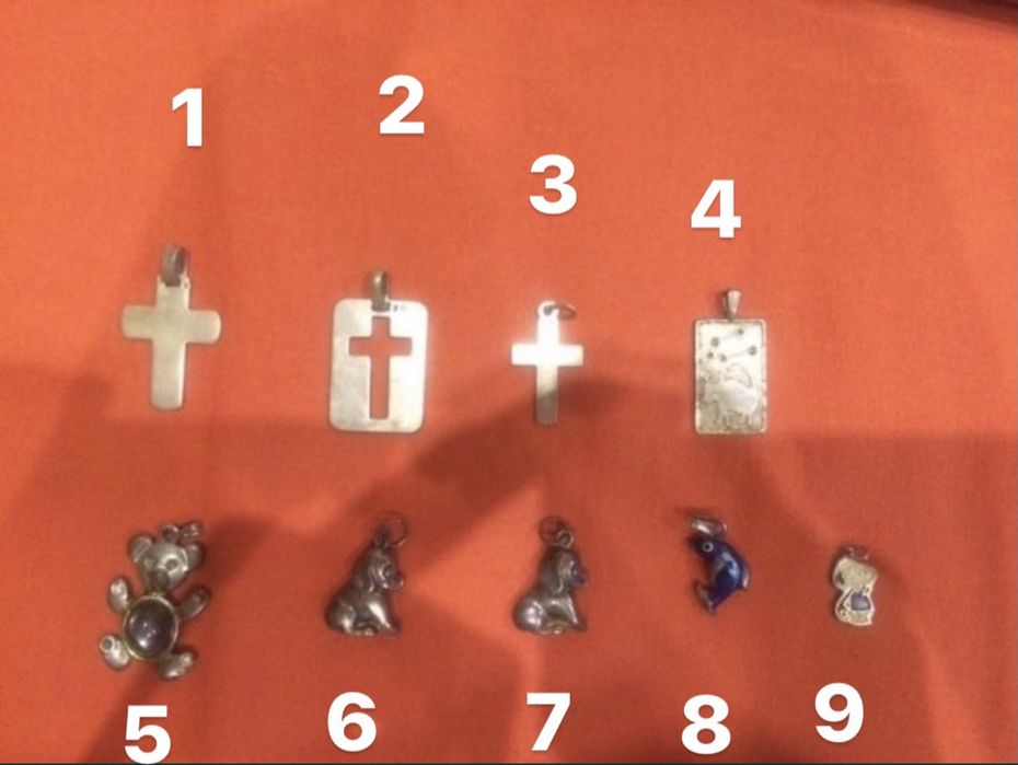 Pendentes e Colares em prata/aço