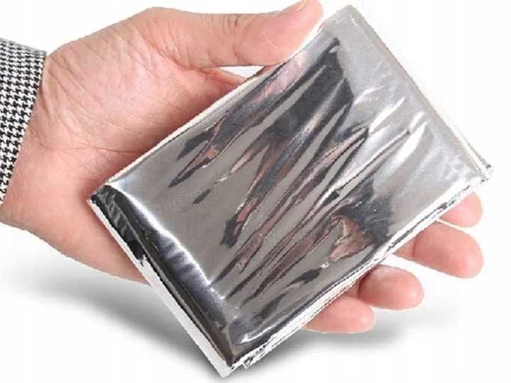 Koc termiczny ratunkowy folia życia termiczna 140x200cm 4 sztuki