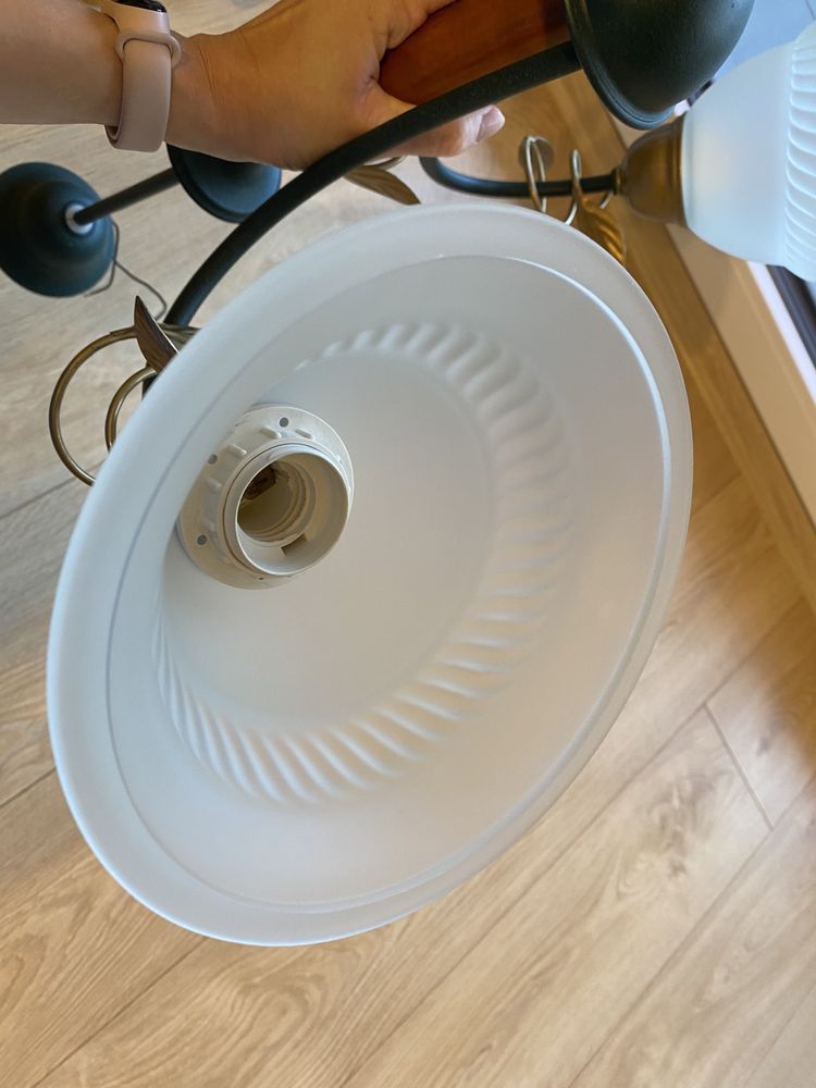 Żyrandol lampa sufitowa 3 punktowa listki