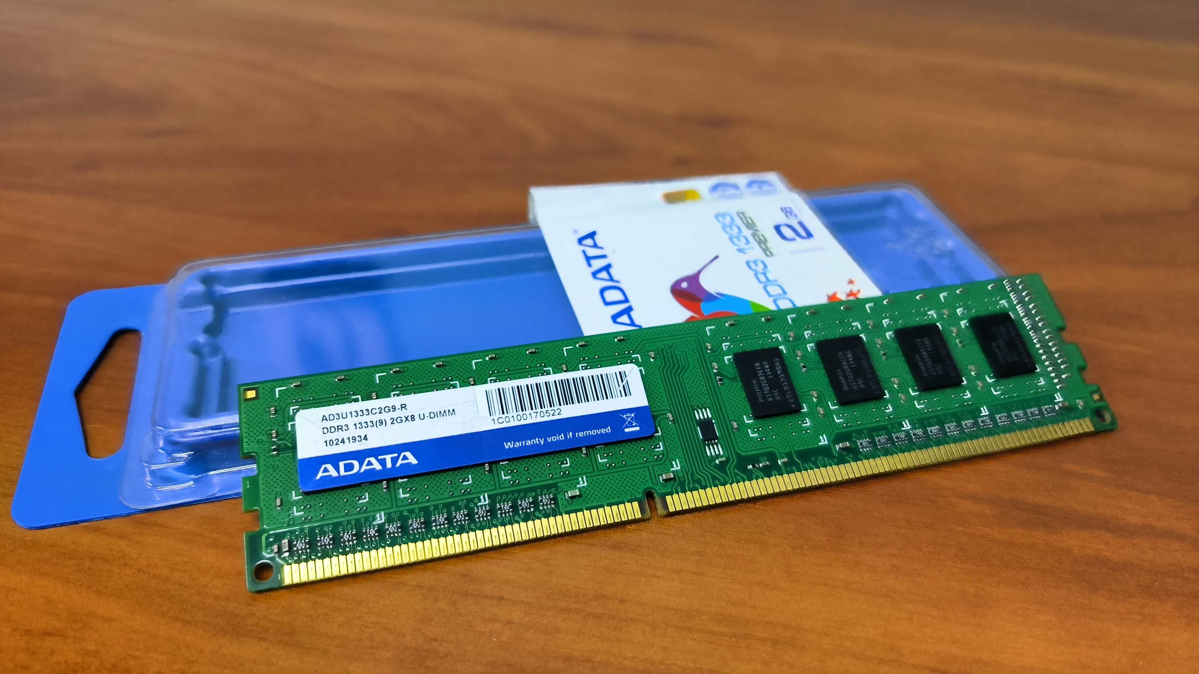Pamieć RAM DDR3 PC3-10600U 1333MHz 2x2GB ADATA