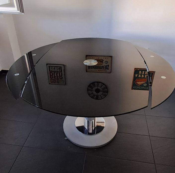 Mesa jantar vidro design italiano