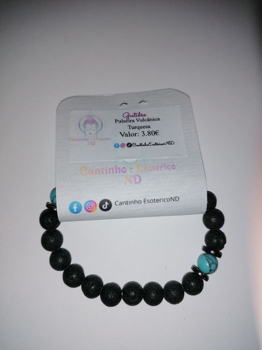 Pulseira Vulcânica Turquesa