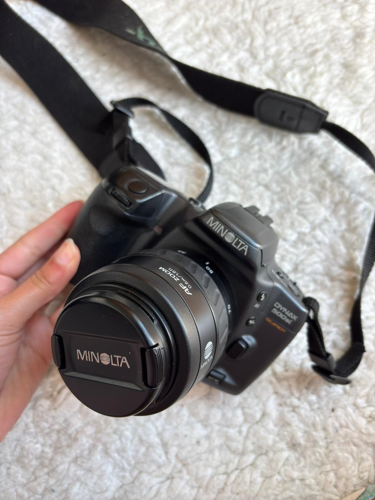 Maquina fotográfica analógica MINOLTA Dynax 500si super com acessório