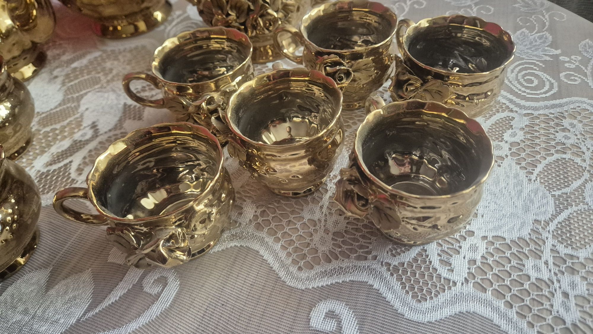 Zloty zestaw zastawa  Kazanow