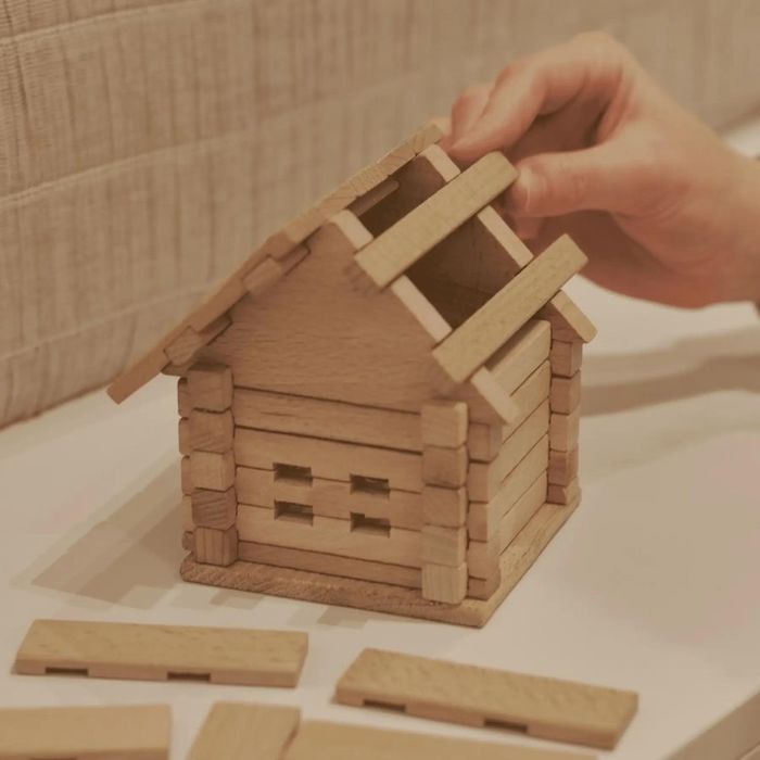 Скарбничка дерев'яний конструктор Ігротеко Еко дім, хатинка,