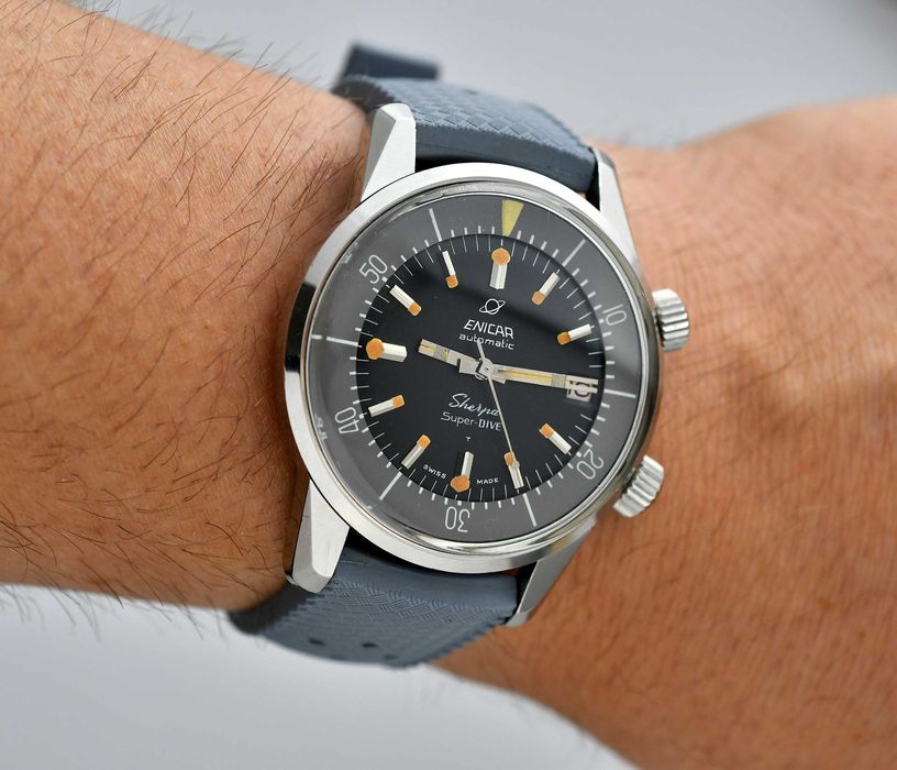 Zegarek ENICAR Sherpa Super Dive - Vintage z 64 - 40mm - Automatyczny