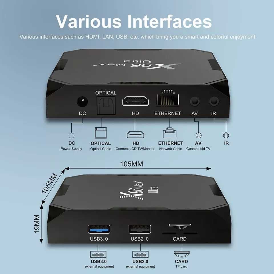 X96 max Plus Ultra 4/32/64Gb прошивка Ugoos або Аndroid TV