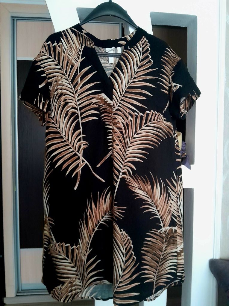 Плаття жіноче льняне h&m,женское платье-футболка лен