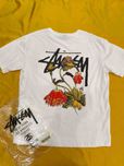 Stussy Męska Biała Koszulka z Nadrukiem Rozmiar XL