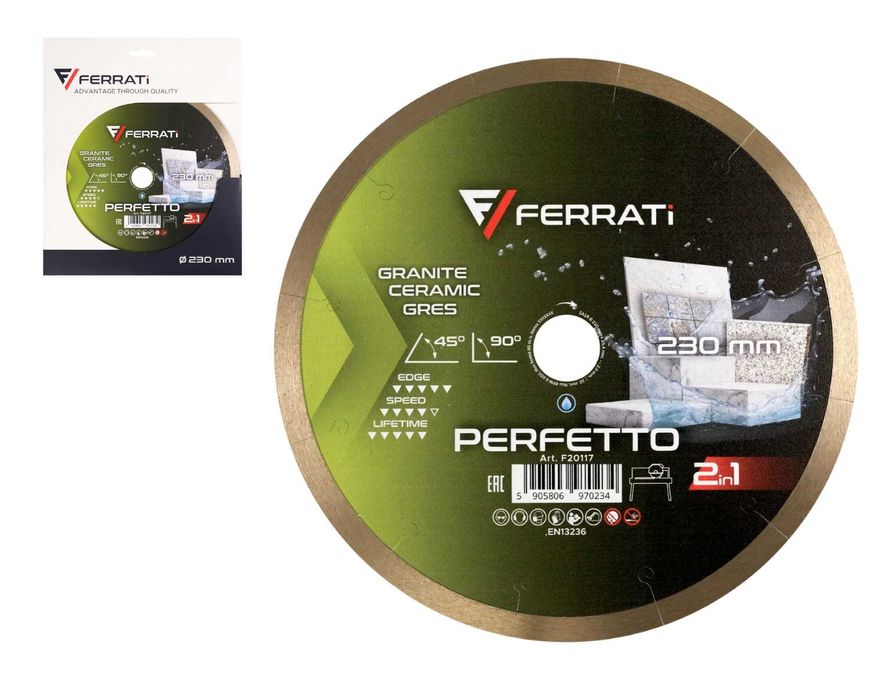 Ferrati PERFETTO 2in1 tarcza diamentowa tnąca 230 mm